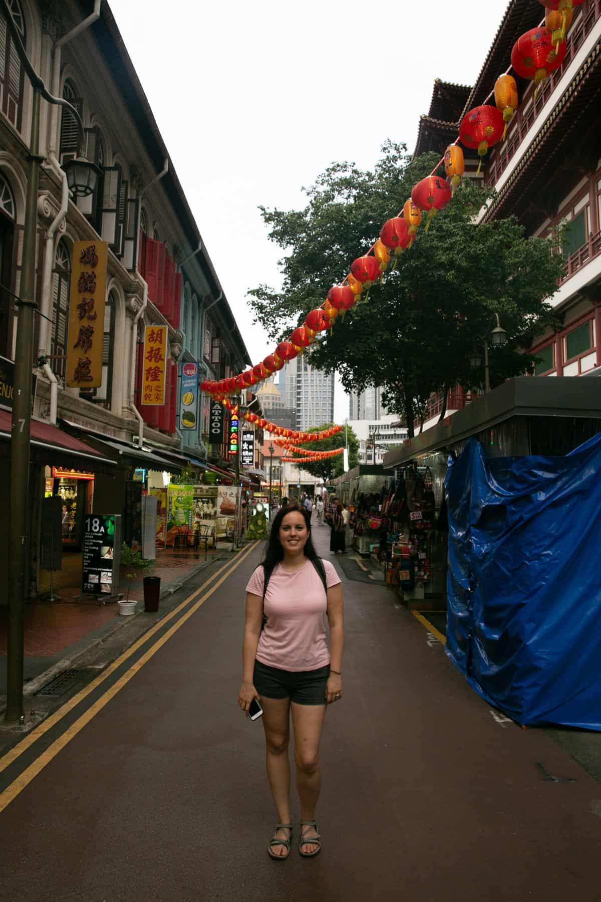 Iosune on a street in Singapore.