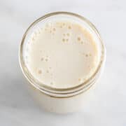 Jar of dairy-free vegan buttermilk.