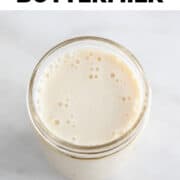 Vegan buttermilk in jar.
