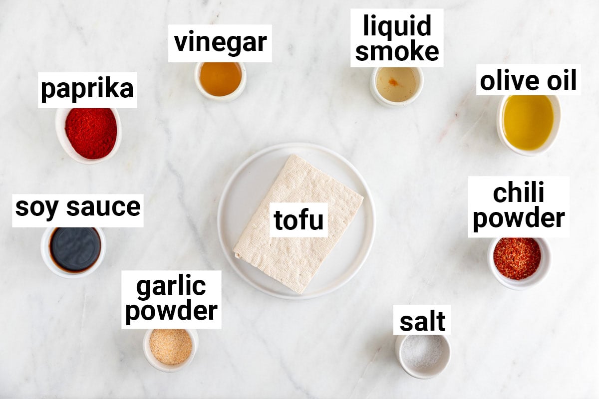 Ingredients needed to make soyrizo.