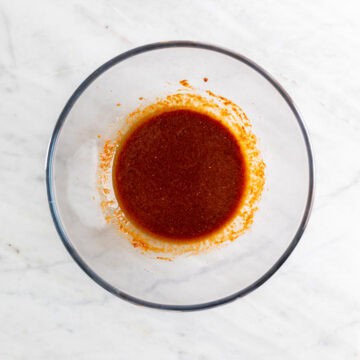 Marinade in a bowl.