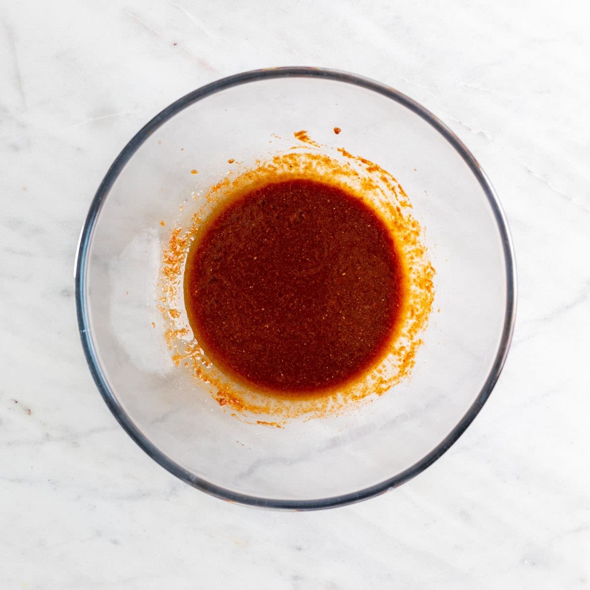 Marinade in a bowl.
