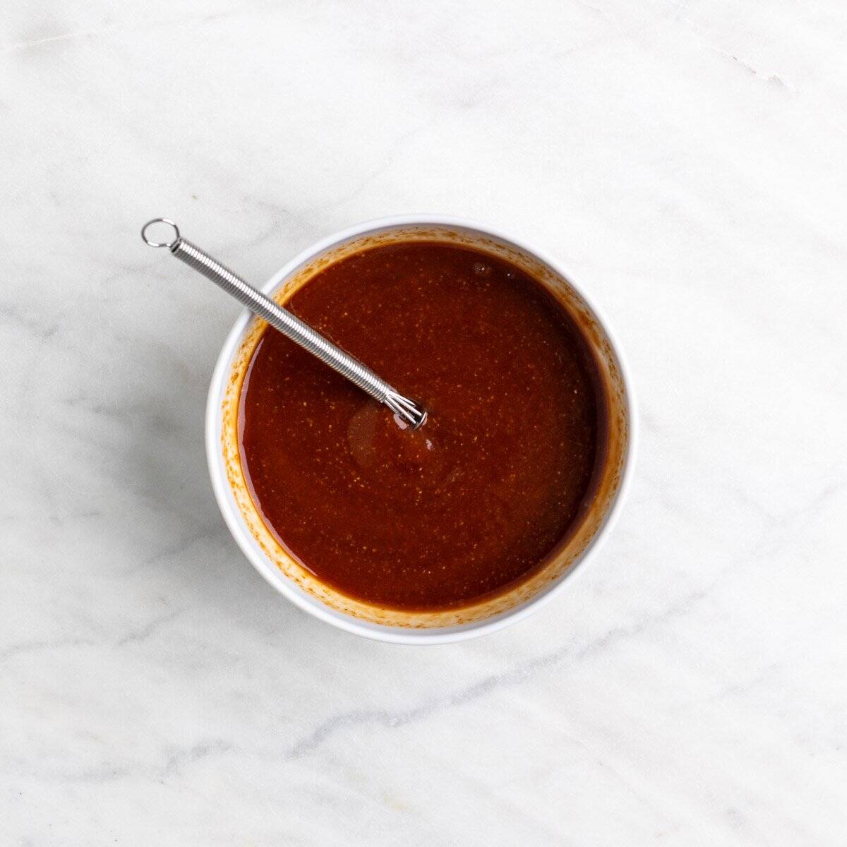 Katsu sauce in a bowl.