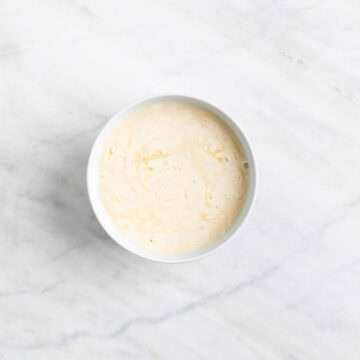 Vegan buttermilk in a bowl.