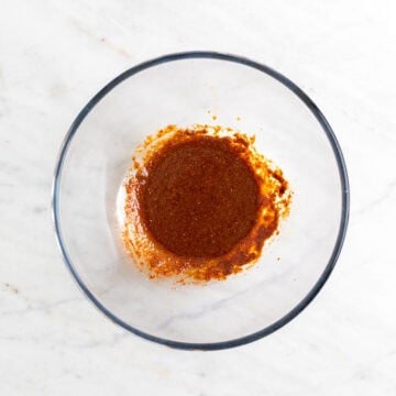 Marinade in a bowl.