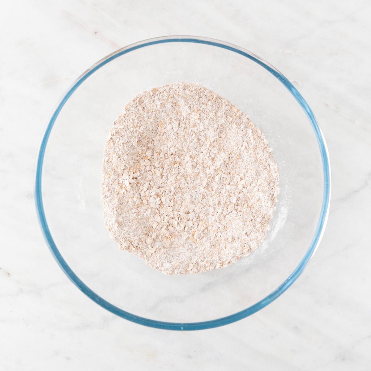 Bowl of dry topping ingredients.