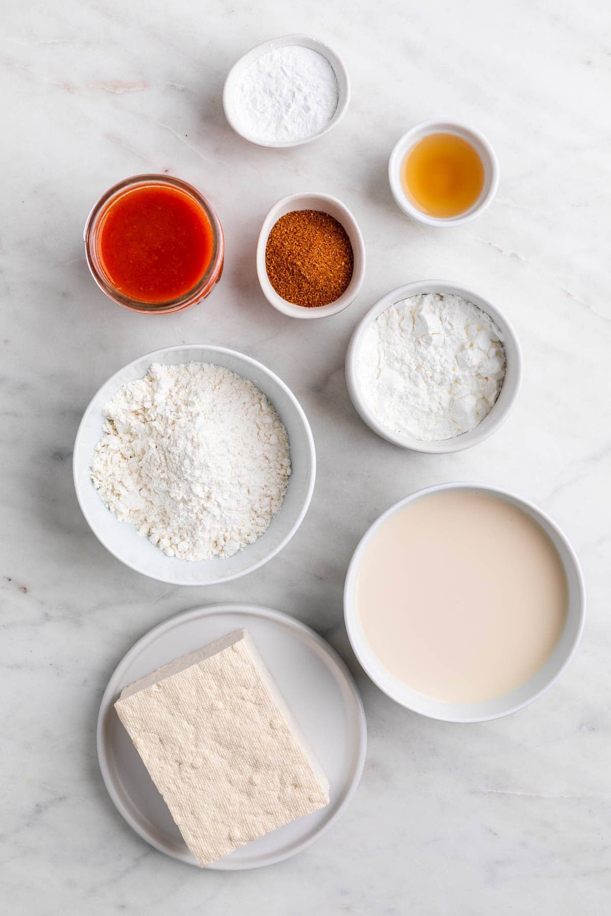 Ingredients for vegan buffalo wings.