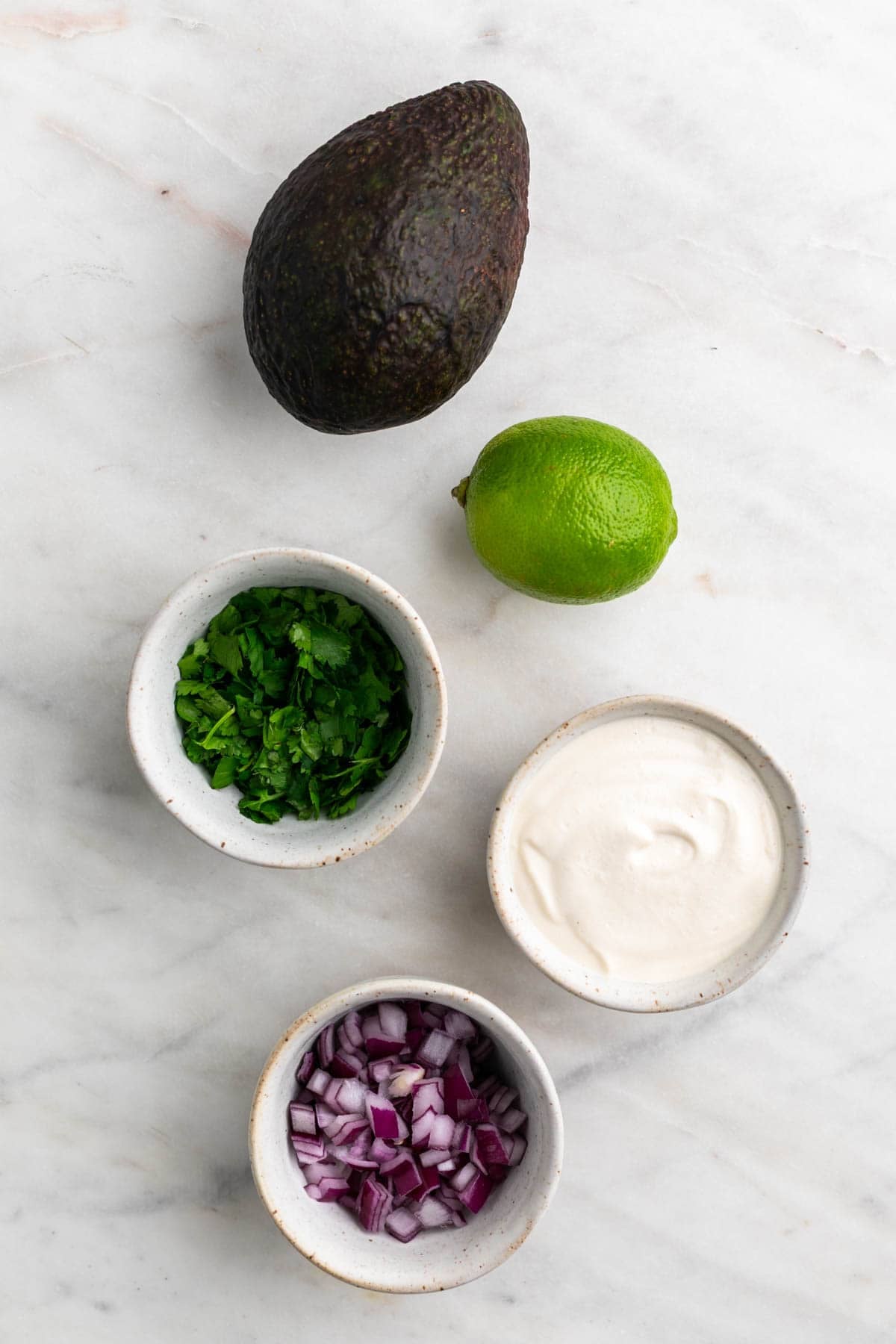 Ingredients for tofu taco toppings.