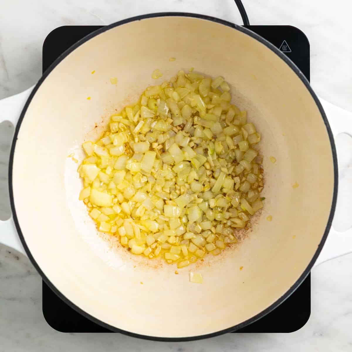 Trimmed and chopped asparagus.