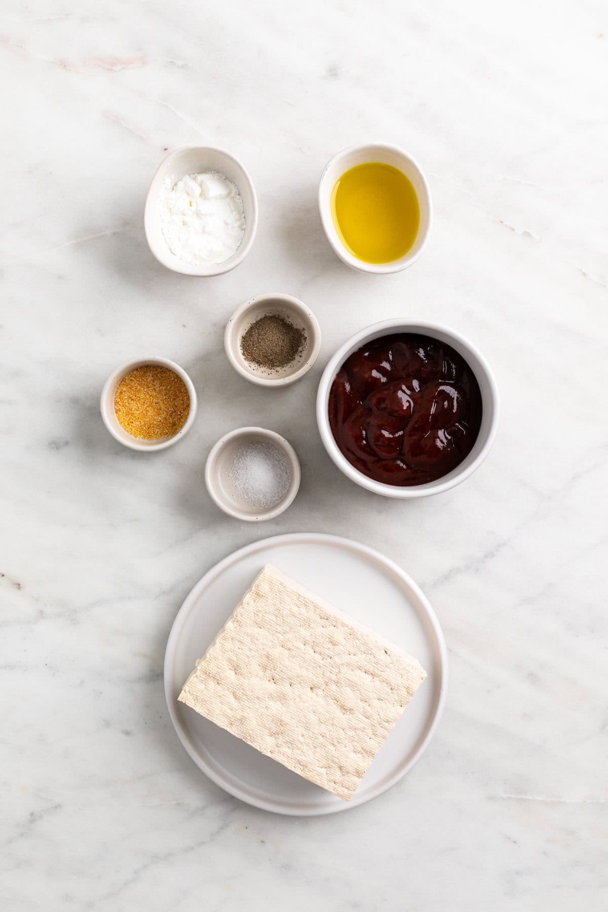 Ingredients for BBQ tofu