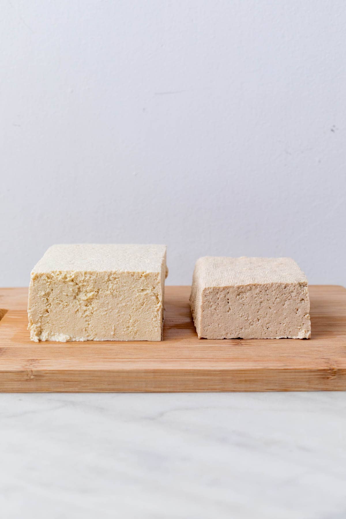 Firm and extra-firm tofu after freezing and thawing
