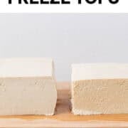 Fresh and frozen-thawed silken tofu side by side
