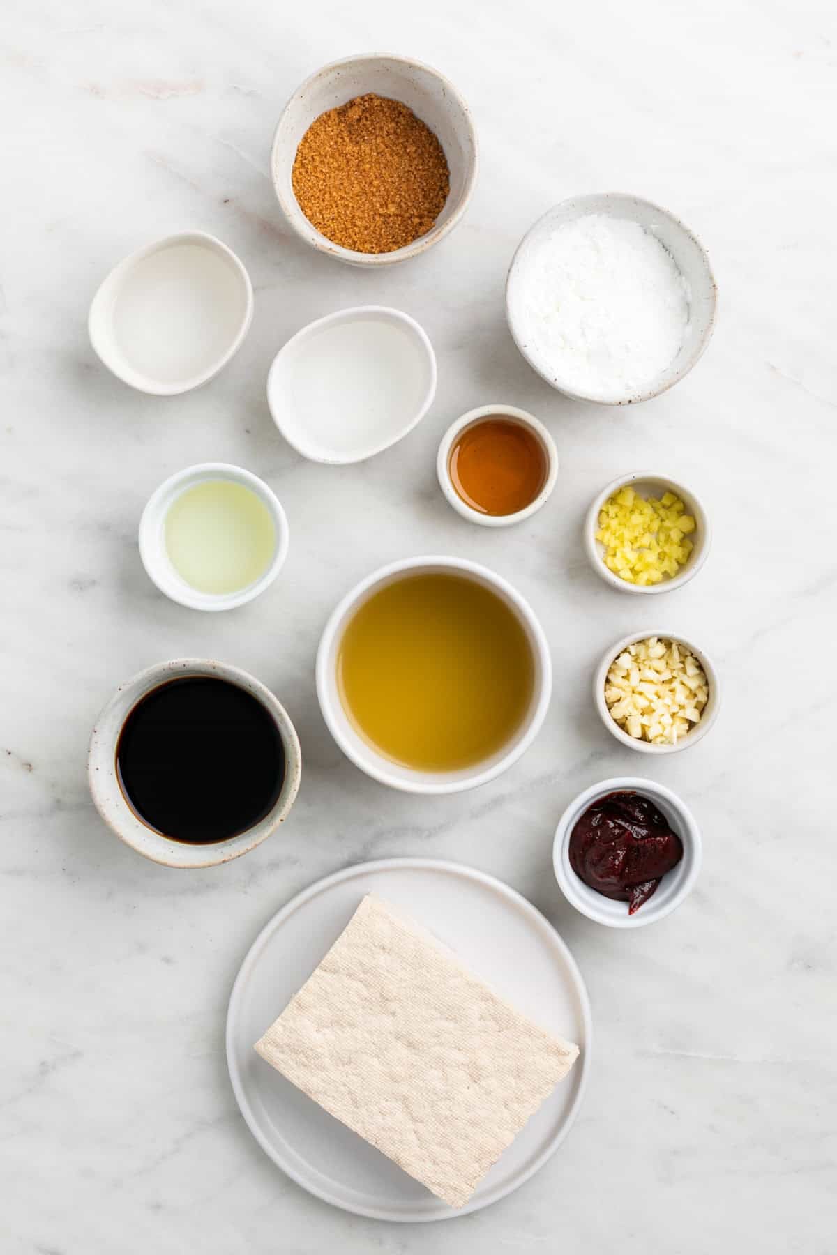 Ingredients for Korean BBQ tofu