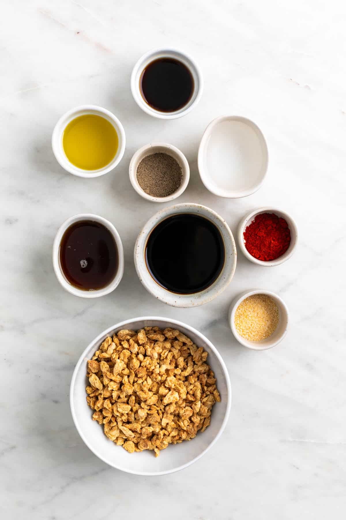 Ingredients for vegan bacon bits