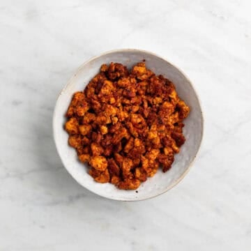 Tofu taco meat in a bowl