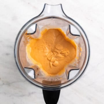Creamy tofu pasta sauce blended until smooth