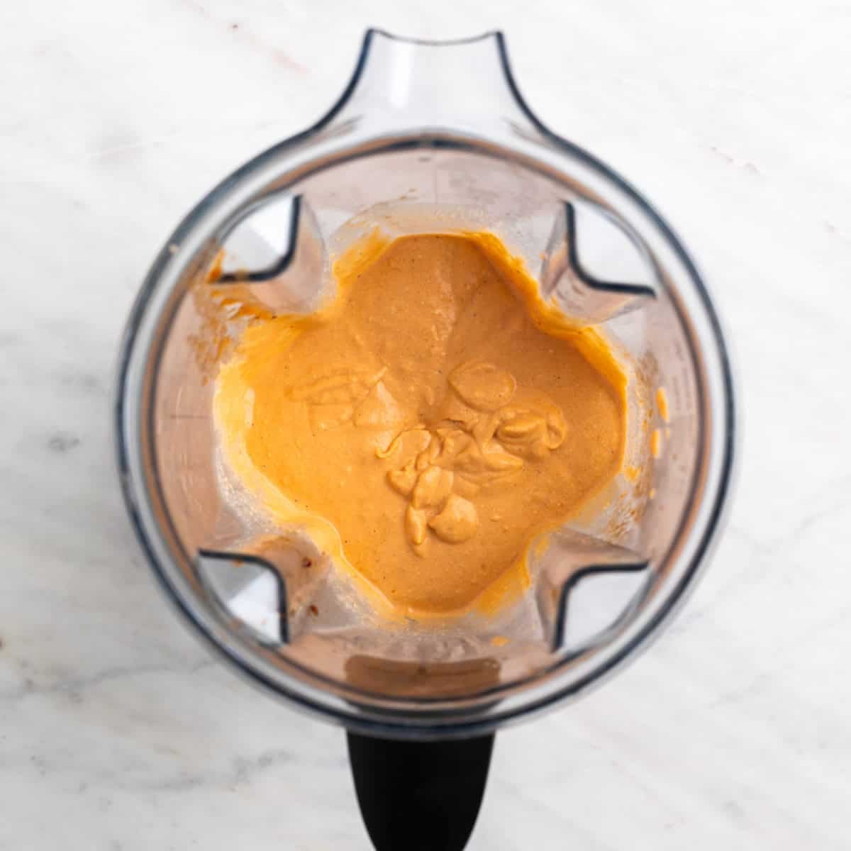 Creamy tofu pasta sauce blended until smooth