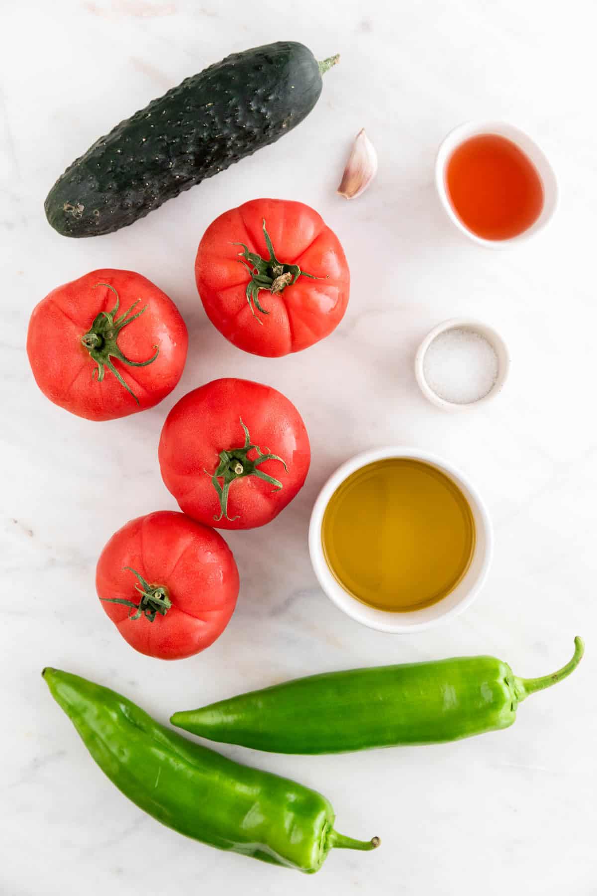 Ingredients for gazpacho