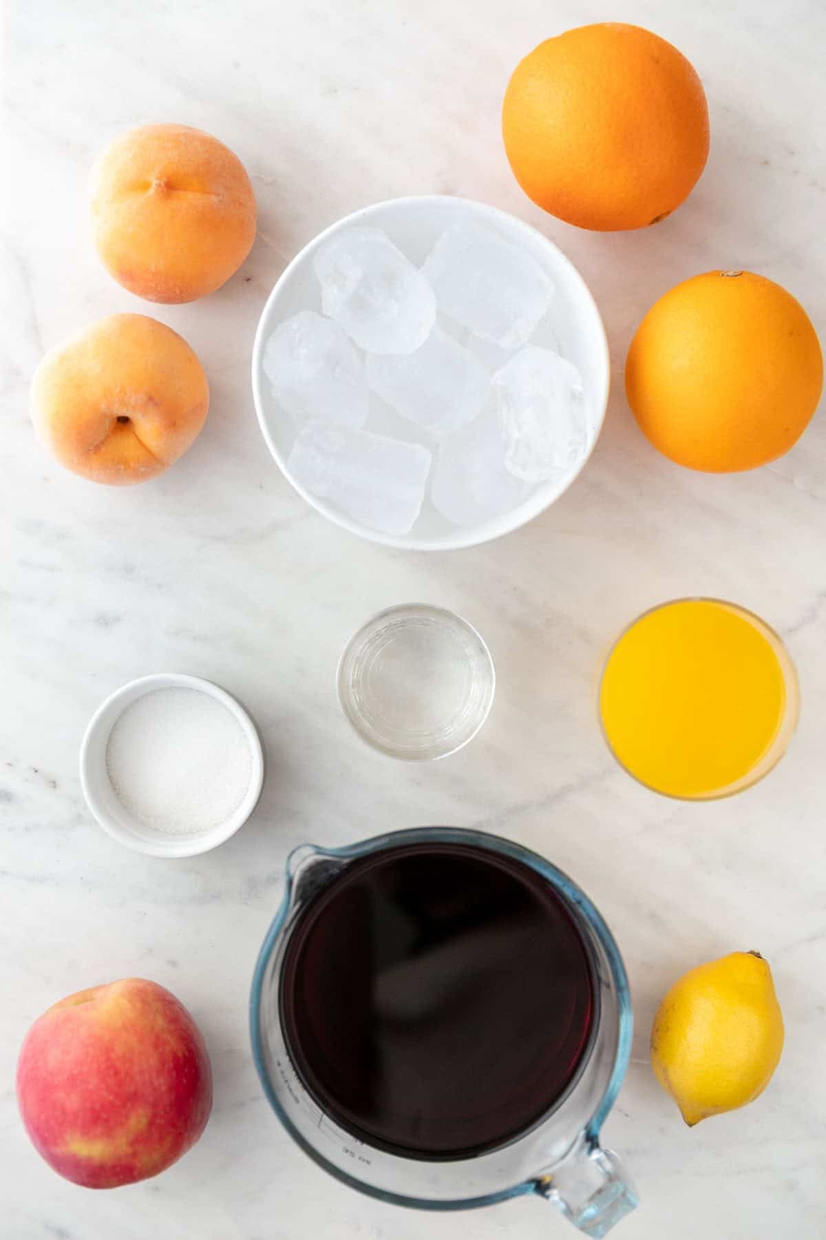 Ingredients for Spanish sangria