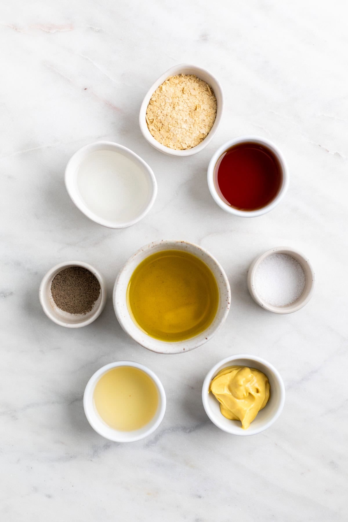 Ingredients for vegan salad dressing