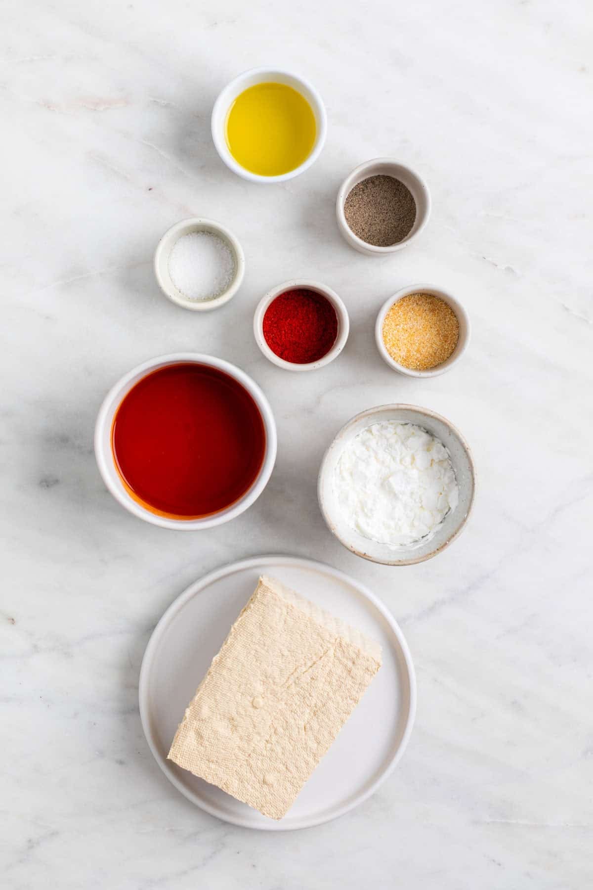 Ingredients for buffalo tofu