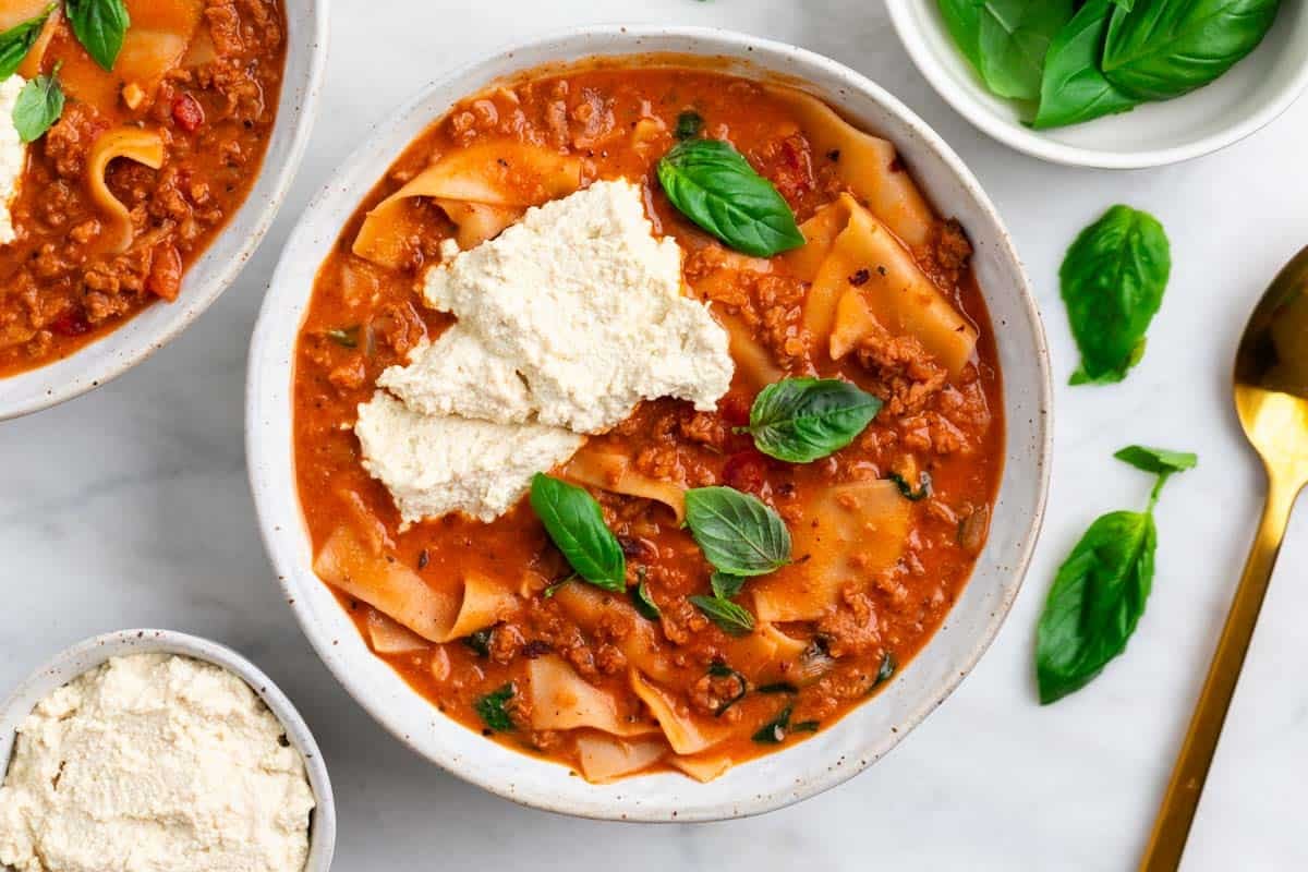 Vegan Lasagna Soup