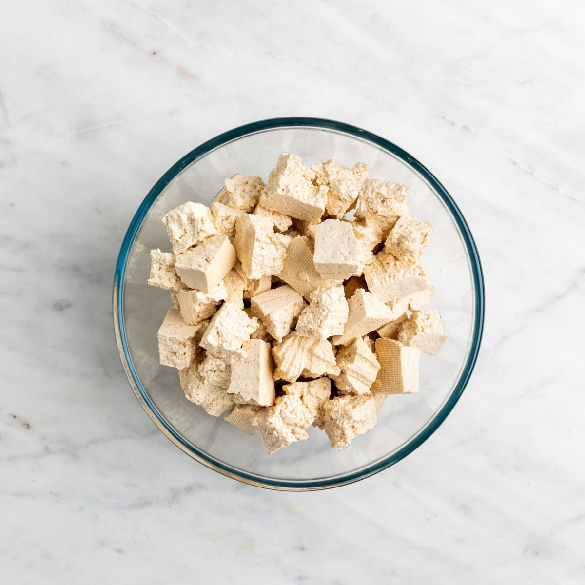 Tofu torn into bite-sized pieces