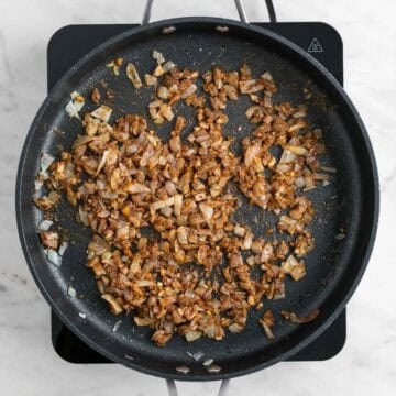 Spices mixed with onion, garlic, and ginger