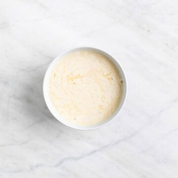 Plant milk mixed with apple cider vinegar