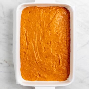 Batter spread in the pan