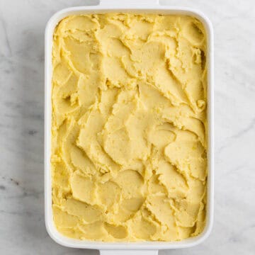 Mashed potato topping added