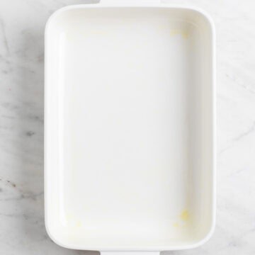 Greased baking dish