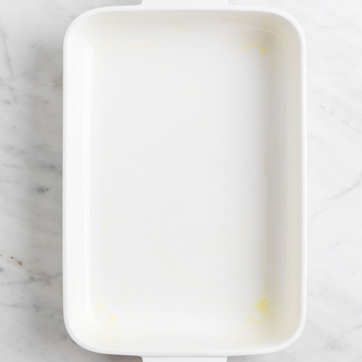 Greased baking dish