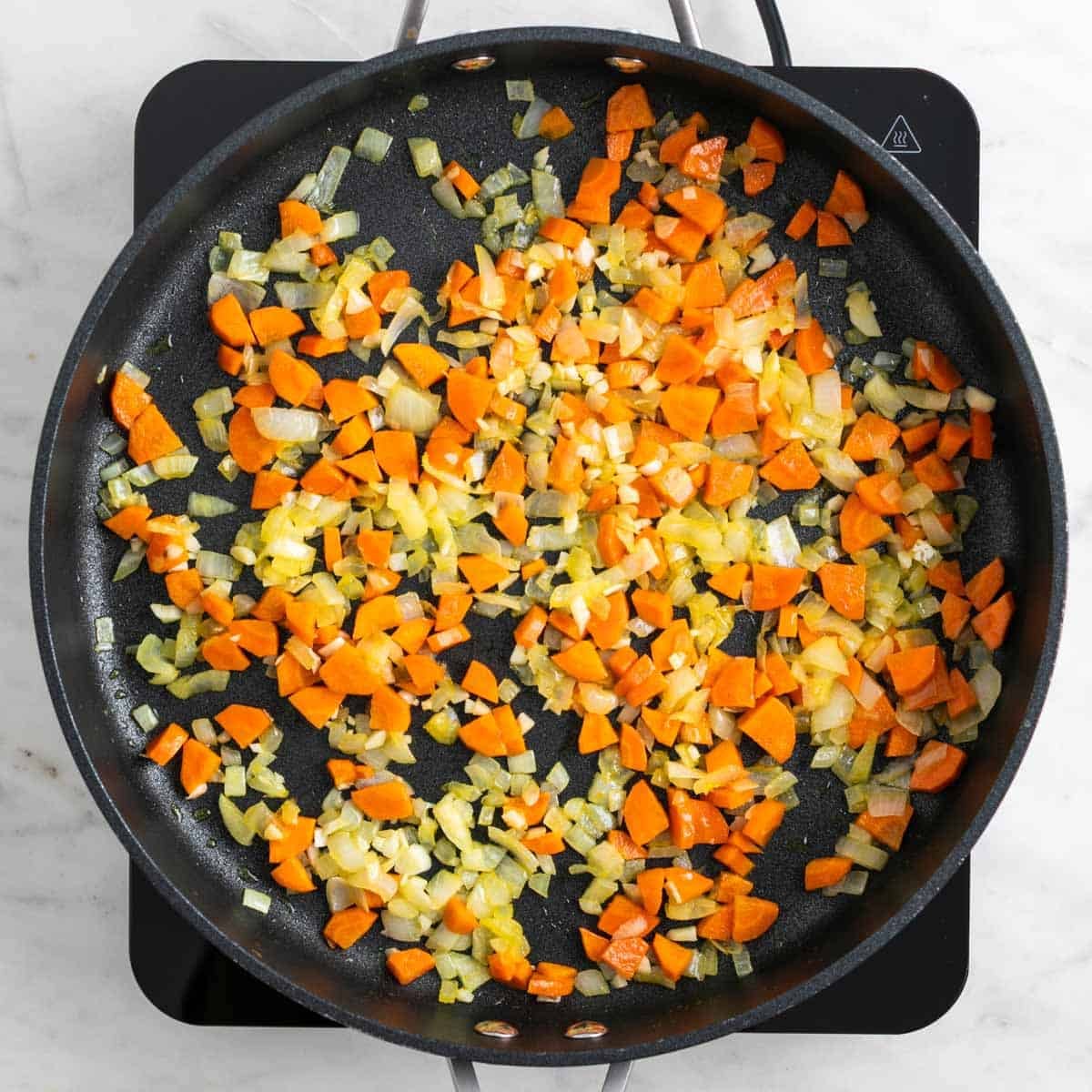 Garlic added to the skillet